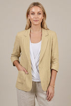 Women Blazer | Relaxed Fit with Notch Lapel and Button