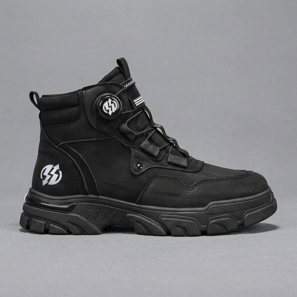 Men Boots | High-Top Lace-Up with Chunky Lug Sole Design