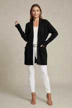 Women Cardigan | Relaxed Fit with Open Front Shawl Collar