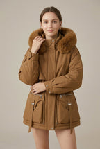 Women Parka | Quilted Shell with Faux Fur-Trimmed Hood