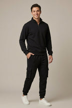 Men Set | Quarter-Zip Sweatshirt and Cargo Jogger Fit