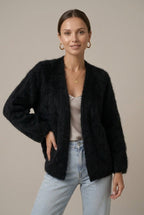 Women Cardigan | Relaxed Fit Plush Alpaca Fibre Knit