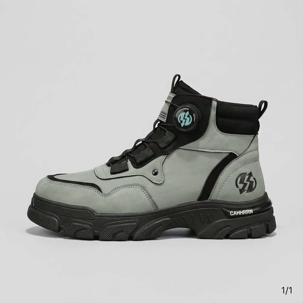 Men Boots | High-Top Lace-Up with Chunky Lug Sole Design