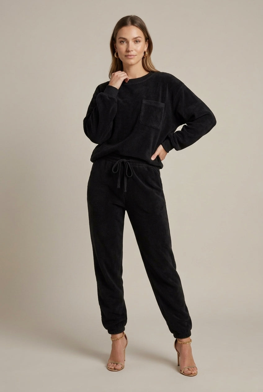 Women Set | Crew Neck Sweatshirt and Drawstring Joggers