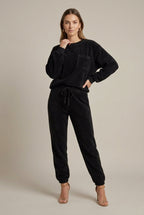 Women Set | Crew Neck Sweatshirt and Drawstring Joggers