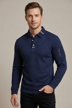 Men Polo Shirt | Quilted Construction with Sleeve Zip Pocket