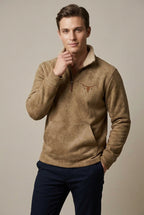 Men Sweatshirt | Quarter-Zip Fit with Sherpa-Lined Collar