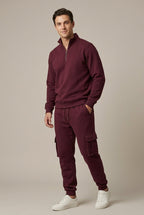 Men Set | Quarter-Zip Sweatshirt and Cargo Jogger Fit