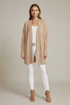 Women Cardigan | Relaxed Fit with Open Front Shawl Collar