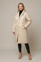 Women Puffer Jacket | Longline Quilted Reversible Design