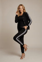 Women Set | Three-Piece Tracksuit with Contrast Stripe Trim