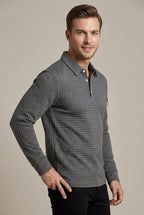 Men Polo Shirt | Quilted Construction with Sleeve Zip Pocket