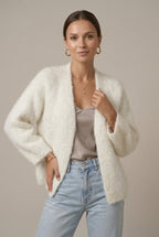 Women Cardigan | Relaxed Fit Plush Alpaca Fibre Knit