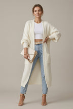 Women Cardigan | Open-Front Long Sleeve Relaxed Fit