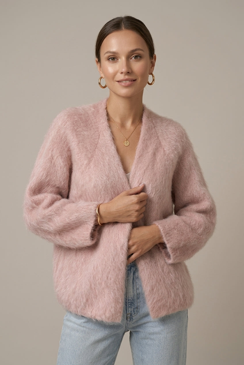 Women Cardigan | Relaxed Fit Plush Alpaca Fibre Knit