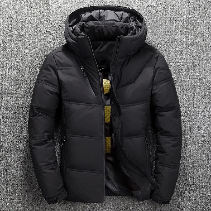 Men Jacket | Quilted Down Fill with Stand Collar Full Zip