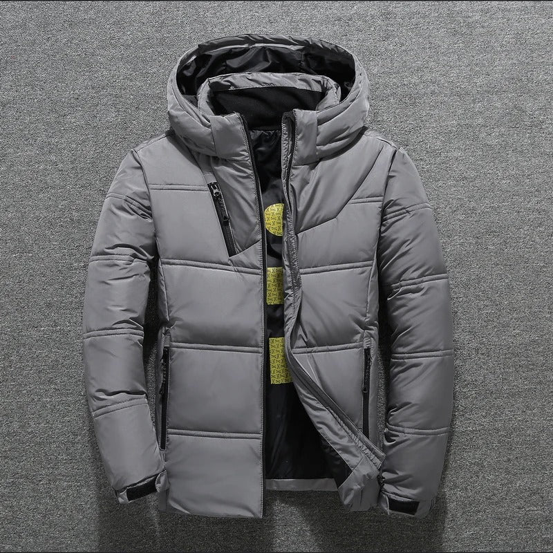 Men Jacket | Quilted Down Fill with Stand Collar Full Zip