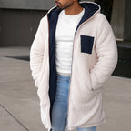 Men Jacket | Reversible Hooded Windbreaker with Fixed Hood