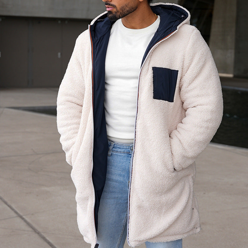 Men Jacket | Reversible Hooded Windbreaker with Fixed Hood