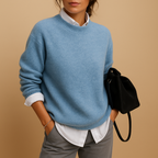 Women Sweatshirt | Ribbed Crew Neck Fitted Knit Design