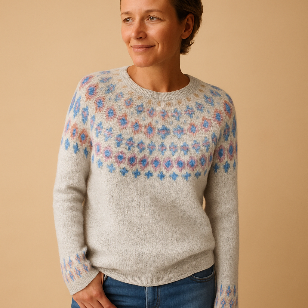 Women Sweatshirt | Relaxed Fit Crew Neck with Ribbed Hem