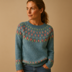 Women Sweatshirt | Relaxed Fit Crew Neck with Ribbed Hem