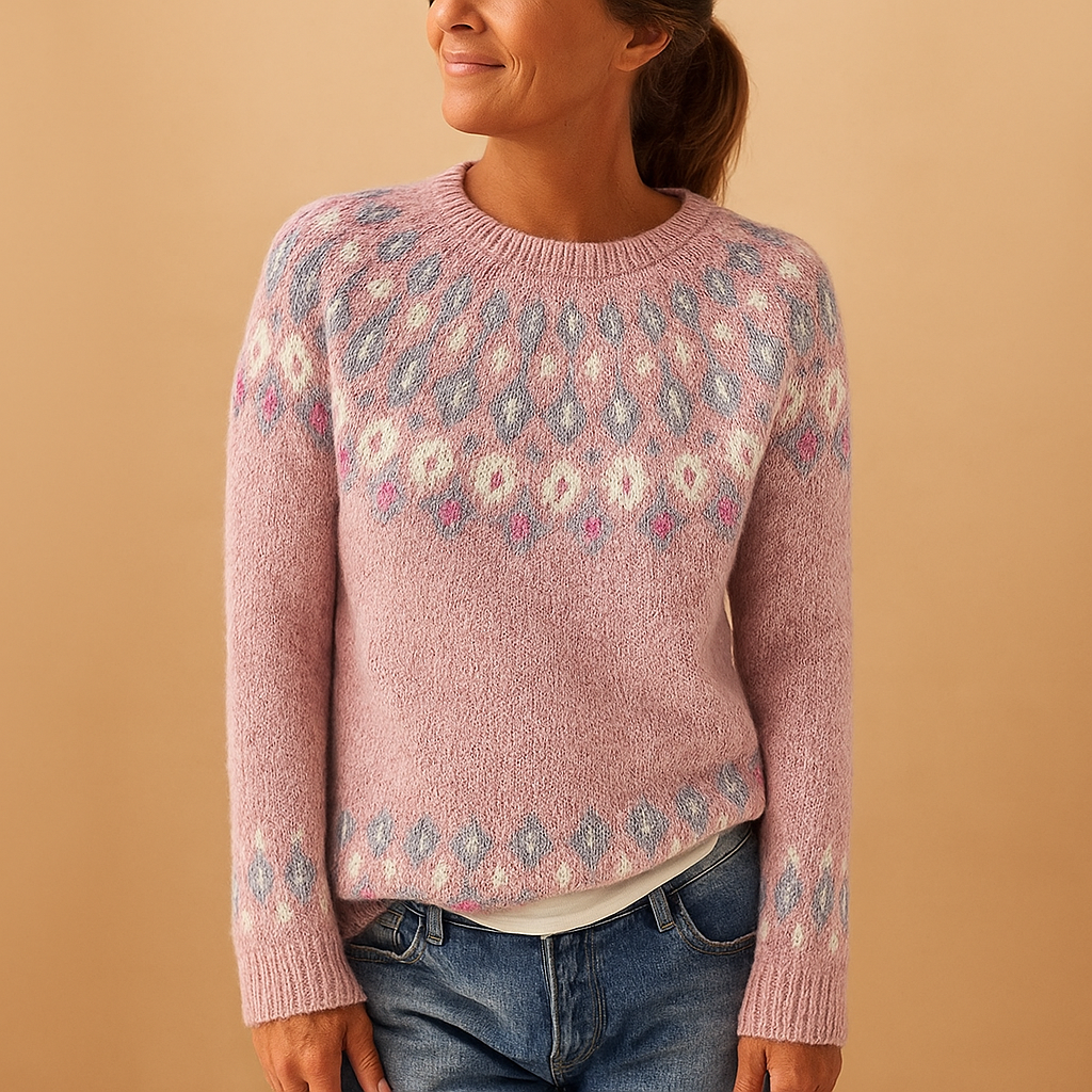 Women Sweatshirt | Relaxed Fit Crew Neck with Ribbed Hem