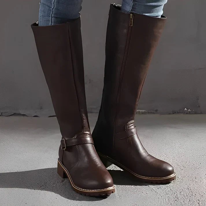 Women Ankle Boots Closed Toe Sturdy Sole Ankle Length - Evergreen Outfits - Women Boots