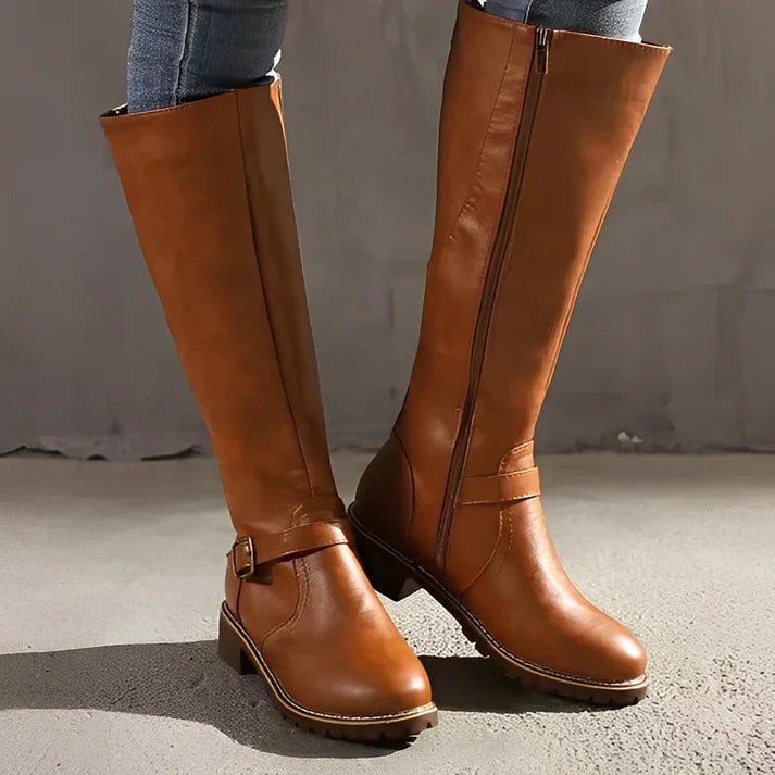 Women Ankle Boots Closed Toe Sturdy Sole Ankle Length - Evergreen Outfits - Women Boots