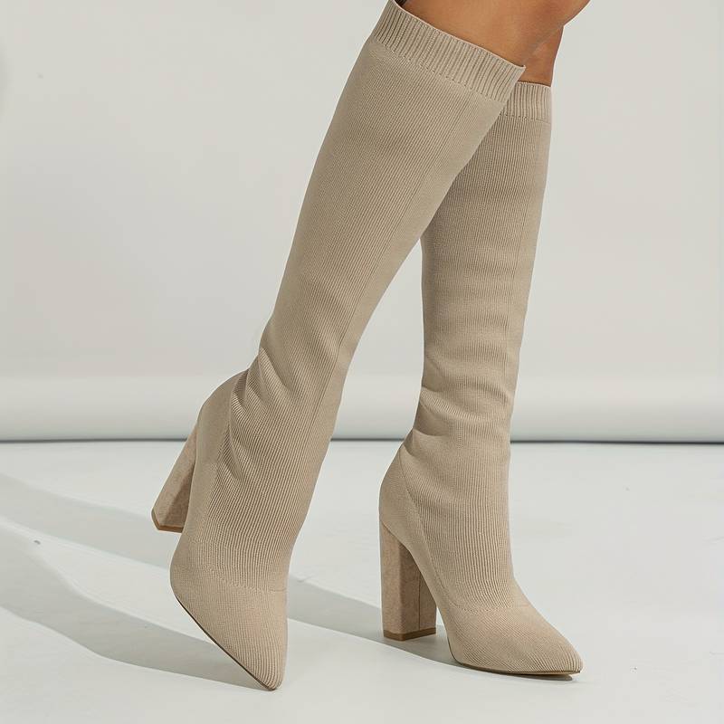 Women Ankle Boots High Heel Structured Upper Design - Evergreen Outfits - Women Boots