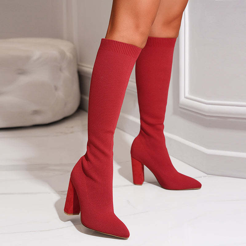 Women Ankle Boots High Heel Structured Upper Design - Evergreen Outfits - Women Boots