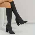 Women Ankle Boots High Heel Structured Upper Design - Evergreen Outfits - Women Boots