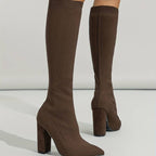 Women Ankle Boots High Heel Structured Upper Design - Evergreen Outfits - Women Boots