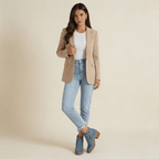 Women Ankle Boots Side Zip Closure Low Heel Ankle Length - Evergreen Outfits - Women Boots