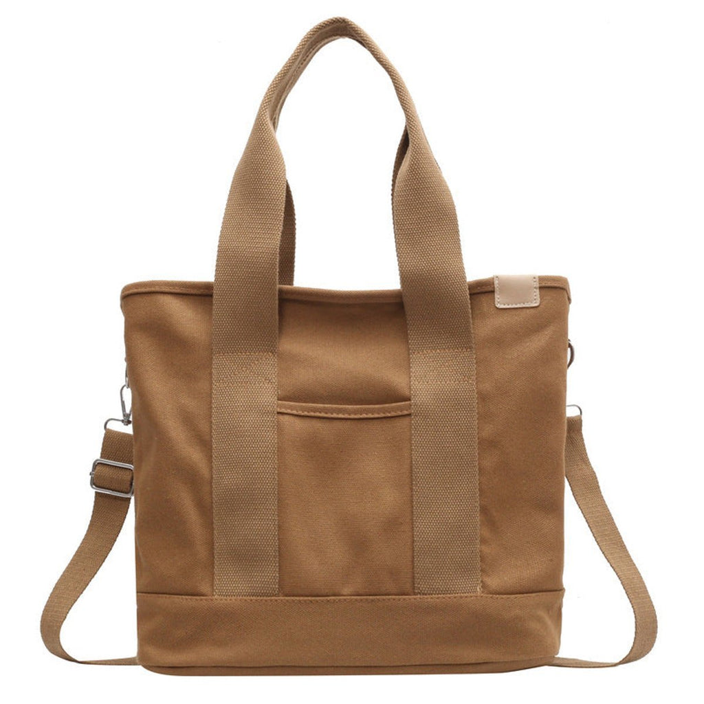Women Bag | Tote with Adjustable Strap and Front Pocket - Evergreen Outfits- Bags