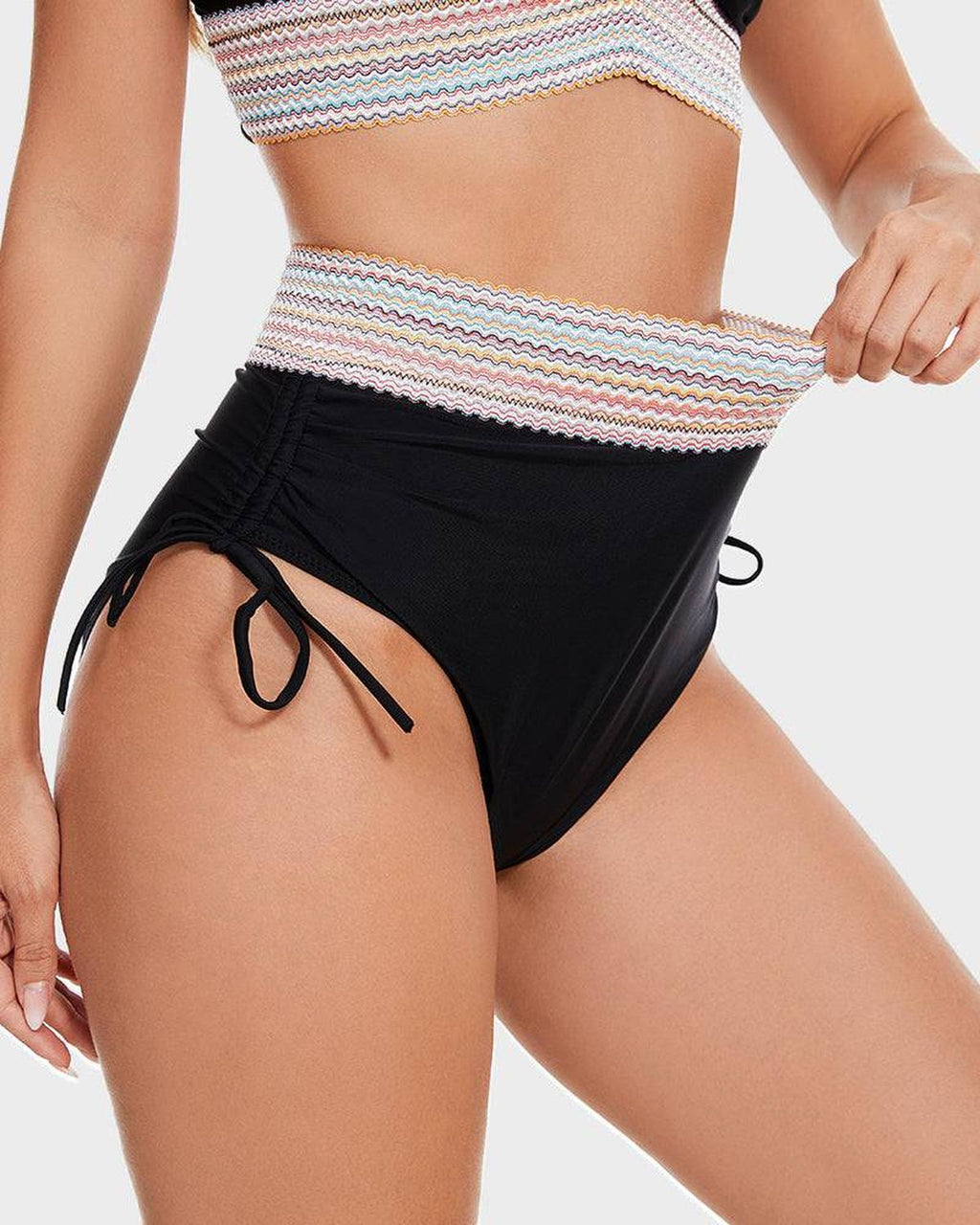 Women Bikini Set High Waisted Halter Adjustable Closure - Evergreen Outfits - Women Swimwear