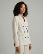 Women Blazer Jacket Tailored Fit Peak Lapel Design - Evergreen Outfits - Women Blazer