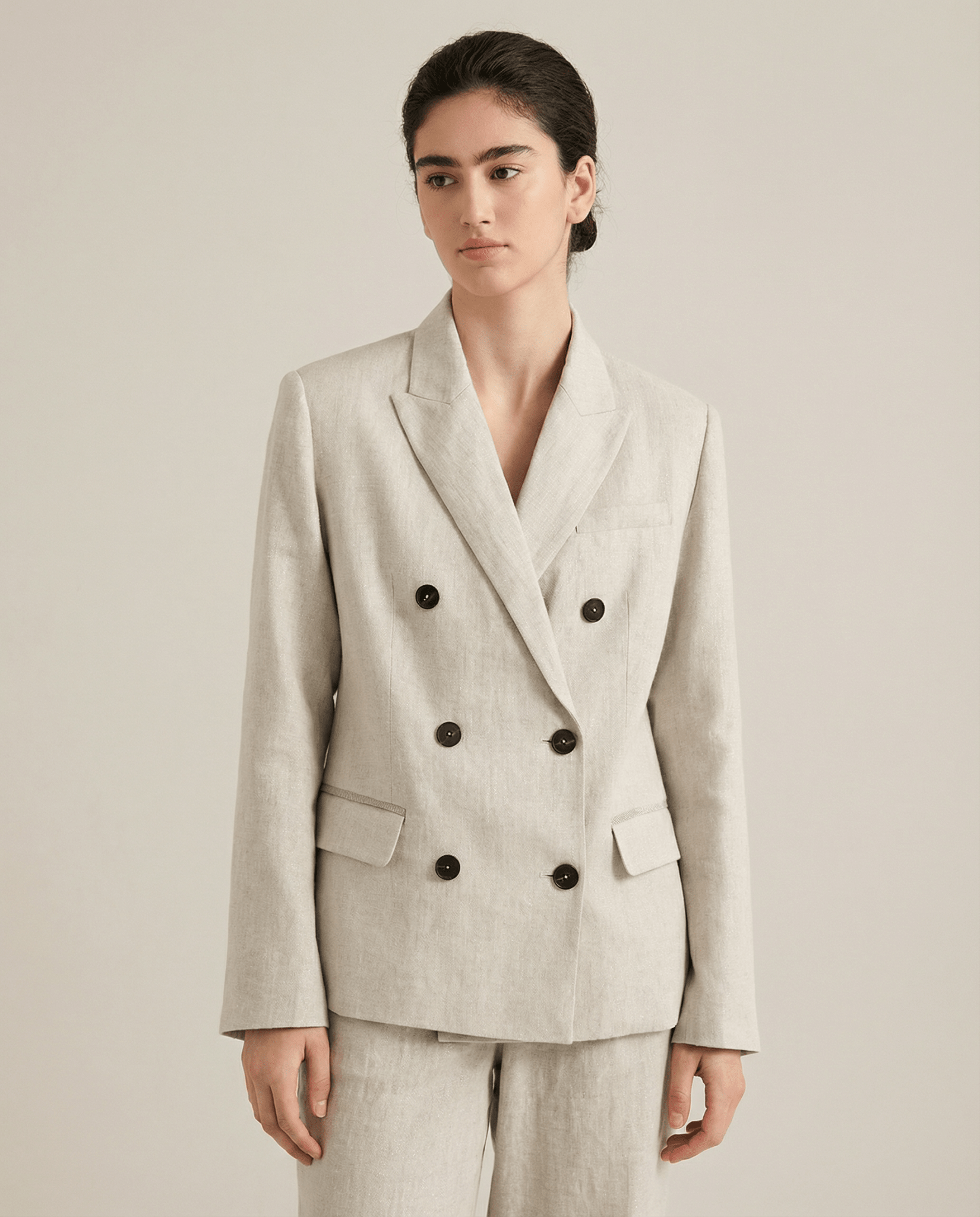 Women Blazer Jacket Tailored Fit Peak Lapel Design - Evergreen Outfits - Women Blazer