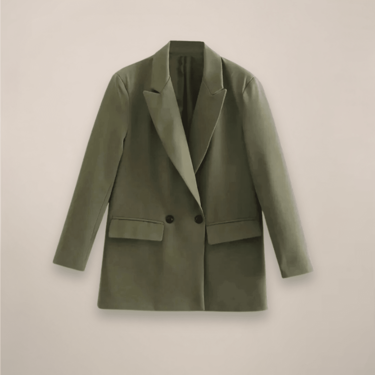 Women Blazer Slim Fit Double Breasted Button Closure - Evergreen Outfits - Women Blazer