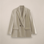 Women Blazer Slim Fit Double Breasted Button Closure - Evergreen Outfits - Women Blazer