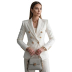 Women Blazer Slim Fit Structured Silhouette Classic Cut - Evergreen Outfits - Women Blazer
