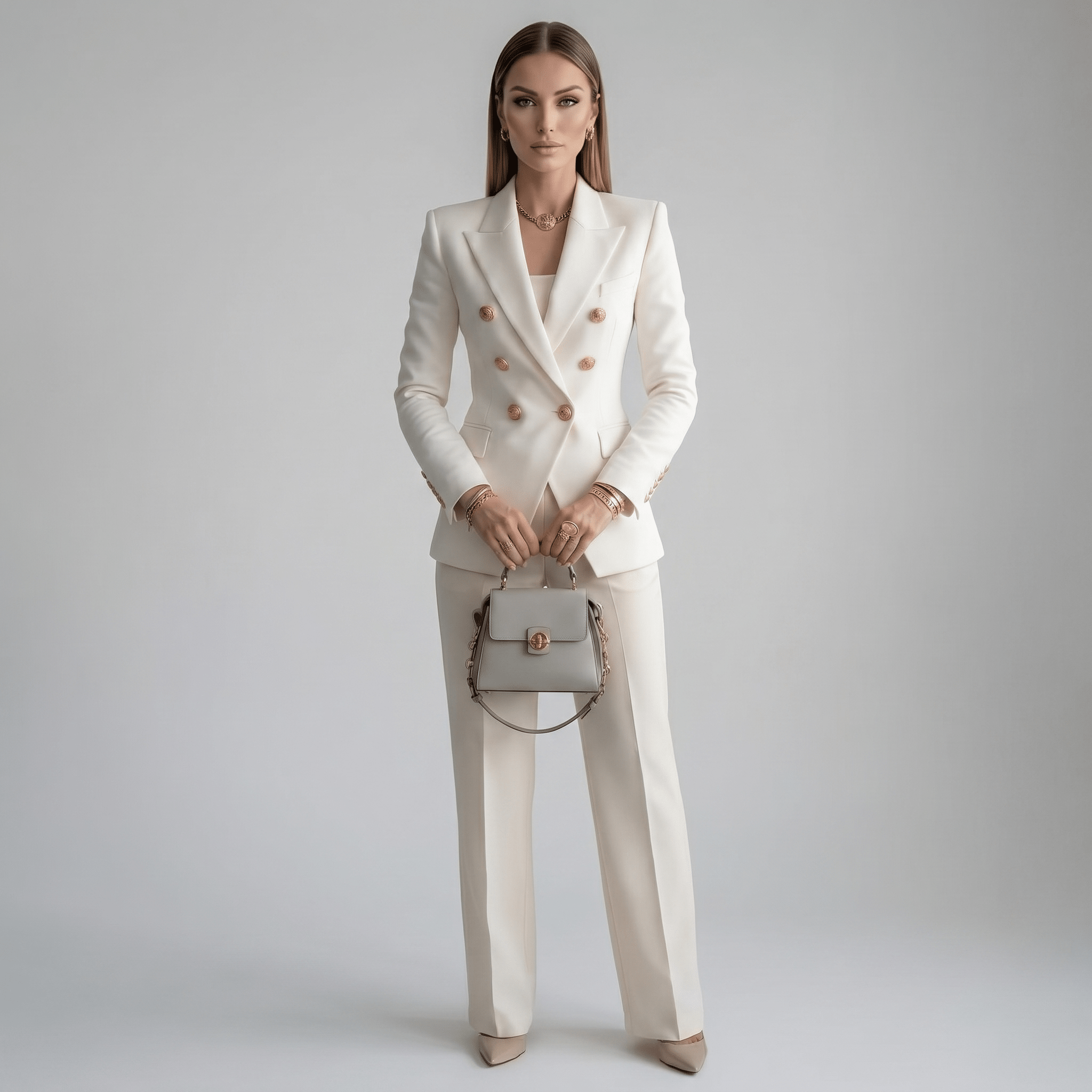 Women Blazer Slim Fit Structured Silhouette Classic Cut - Evergreen Outfits - Women Blazer