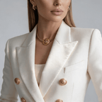 Women Blazer Slim Fit Structured Silhouette Classic Cut - Evergreen Outfits - Women Blazer