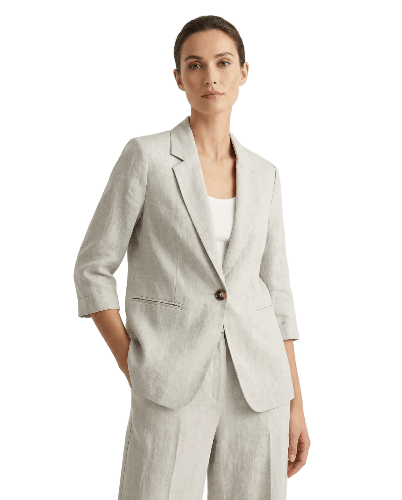 Women Blazer Three Quarter Sleeve Length Design - Evergreen Outfits - Women Blazer