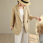 Women Blazer Three Quarter Sleeve Length Design - Evergreen Outfits - Women Blazer