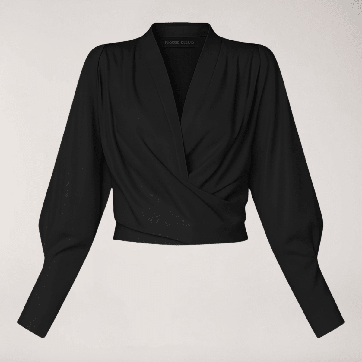 Women Blouse V Neck Puff Sleeves Structured Waist Design - Evergreen Outfits - Women Blouse
