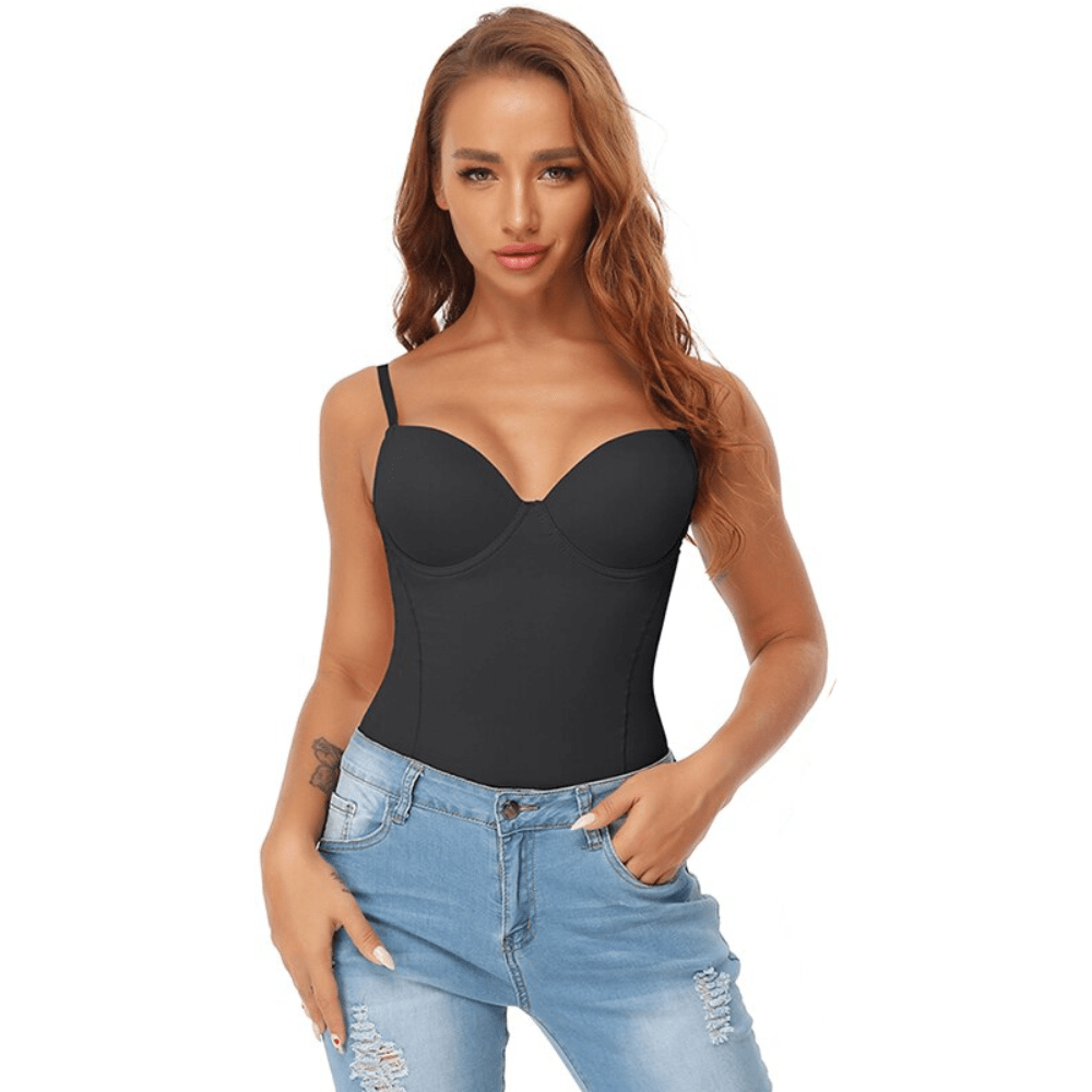Women Bodysuit One Piece Underbust Support Closed Back - Evergreen Outfits - Women Bodysuit