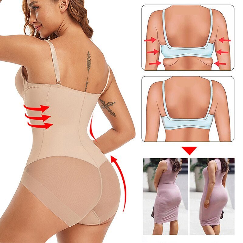 Women Bodysuit One Piece Underbust Support Closed Back - Evergreen Outfits - Women Bodysuit