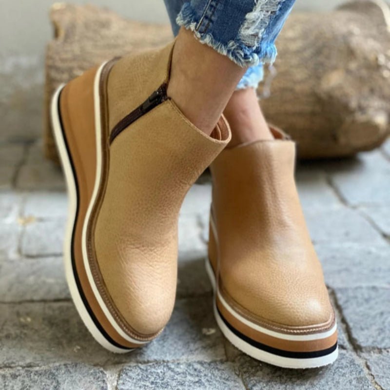 Women Boots | Chelsea Ankle Style with Platform Sole - Evergreen Outfits- Boots