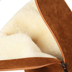Women Boots | High Shaft with Side Zip and Buckle Strap - Evergreen Outfits- Boots